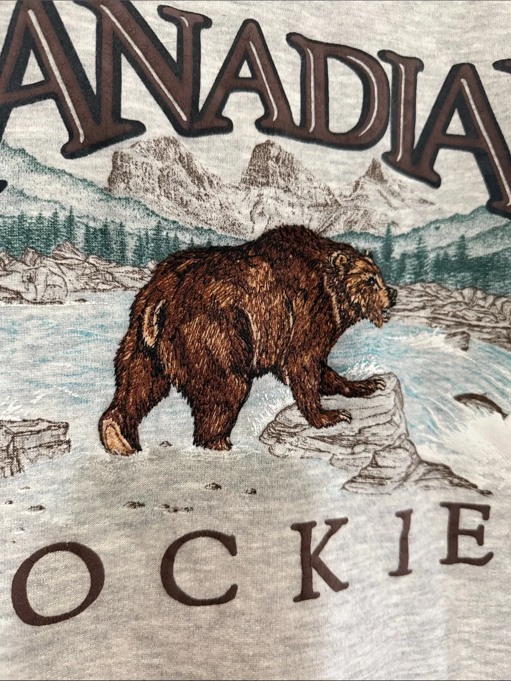 Canadian Rockies Grey Crewneck Sweatshirt